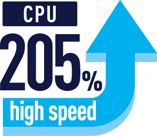 CPUパフォーマンス比較 205%アップ