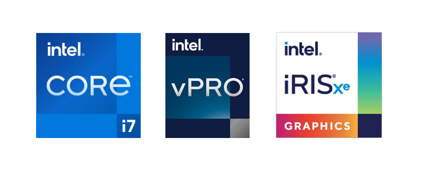 インテルCPUロゴ、vProロゴ、GPUロゴ
