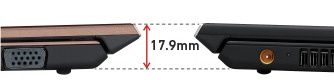 VAIO Pro PKとVAIO Pro PGの厚み比較。どちらも17.9mm。